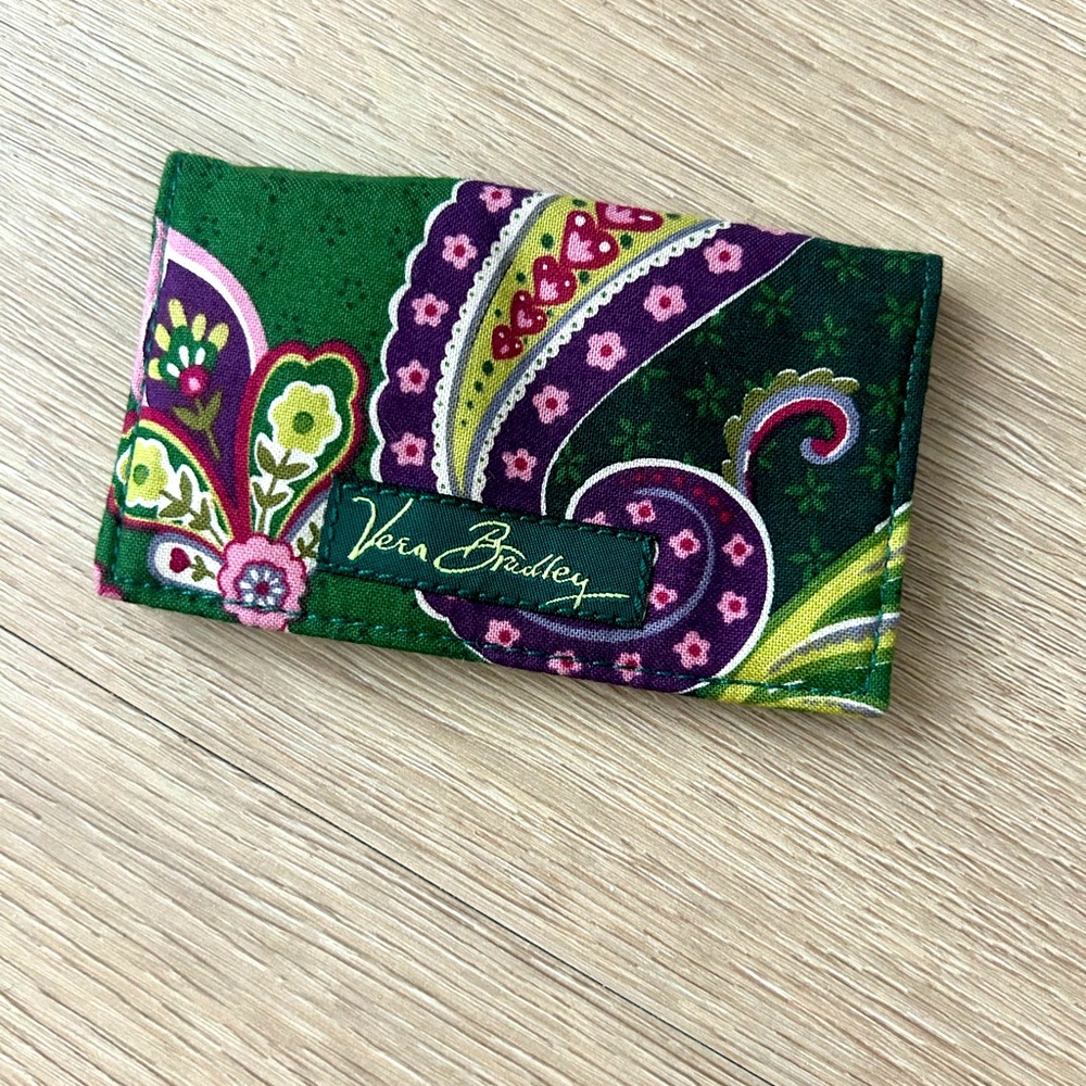 Vera Bradley “Chelsea Green” slim wallet